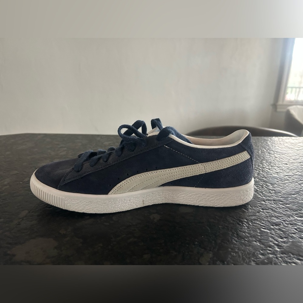 Puma Men’s Navy Blue Suede Classic Sneakers